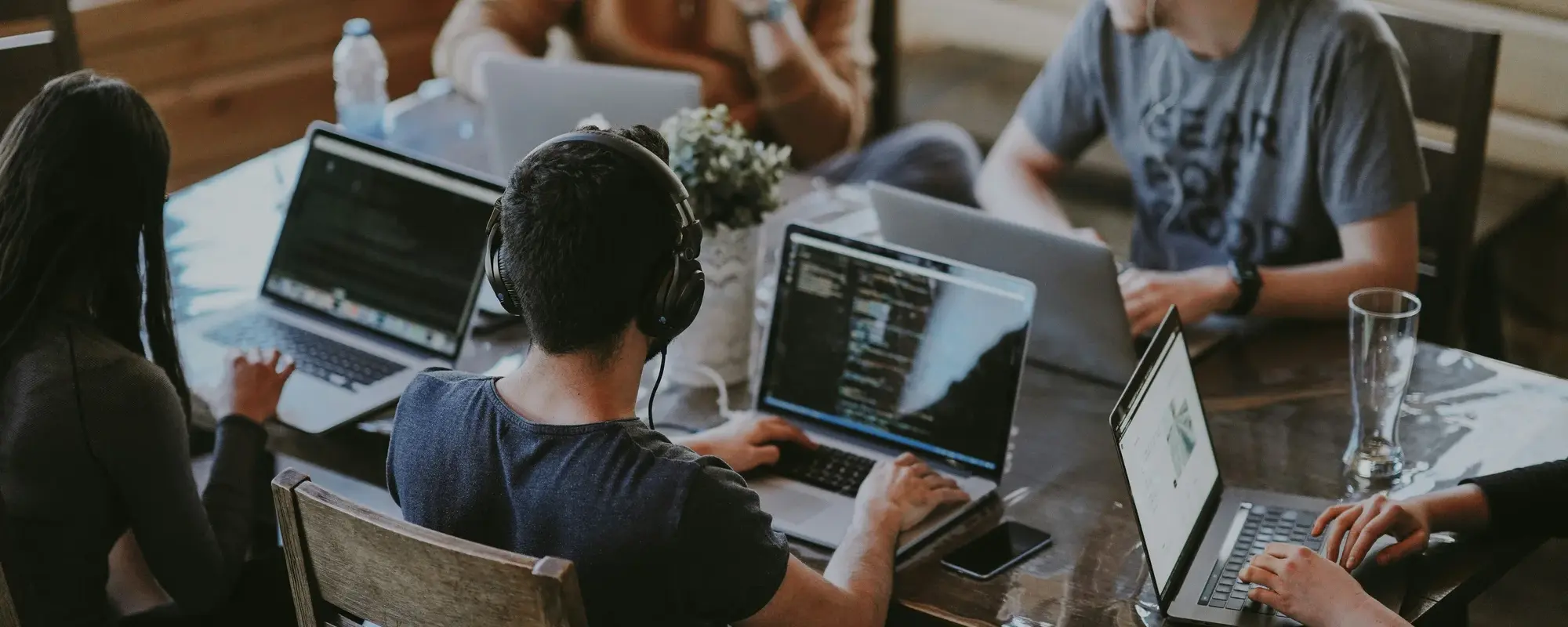 Team Collaboration Team collaboration at M-SQUARE - professionals working together on strategy